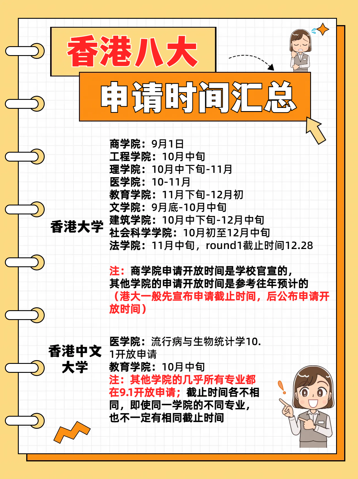 24fall港八大的申請時間千萬別錯過！